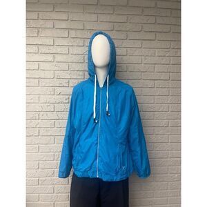 Active by Old Navy Men Blue Zip Front Hooded Windbreaker Size XL